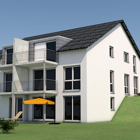 5-Familienhaus-Massivbau Renderbild