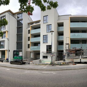Neubau Wohngebauede Buerogebaeude in Singen - Baufortschritt