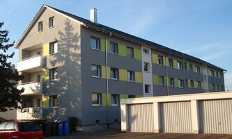 Energetische Sanierung - Aussenansicht Mehrfamilienhaus