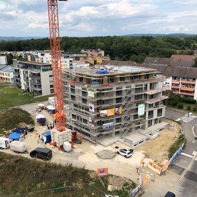Neubau Wohngebauede Buerogebaeude in Singen - Baufortschritt
