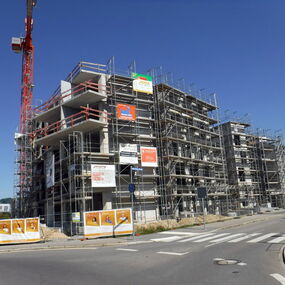 Neubau Wohngebauede Buerogebaeude in Singen - Baufortschritt