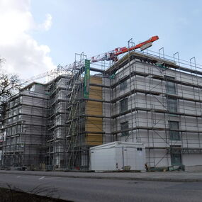Neubau Wohngebauede Buerogebaeude in Singen - Baufortschritt
