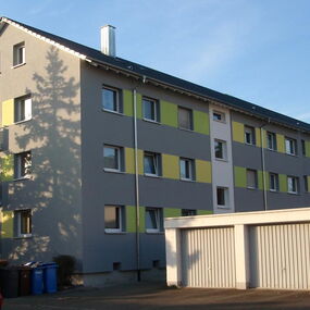 Energetische Sanierung - Aussenansicht Mehrfamilienhaus