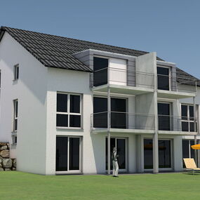 5-Familienhaus-Massivbau Renderbild