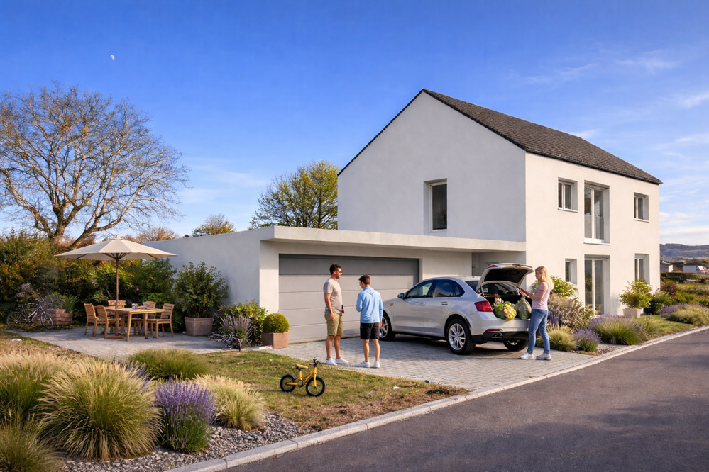 Einfamilienhaus Garage Massivbau Höner Architekten Radolfzell Landkreis Konstanz