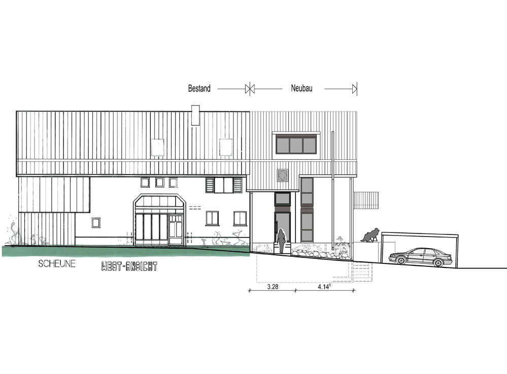Teilabbruch und Anbau Wohngebaeude Radolfzell Guettingen Teilabbruch Wohngebaeude Anbau Massivbau Radolfzell Guettingen Architekt Hoener