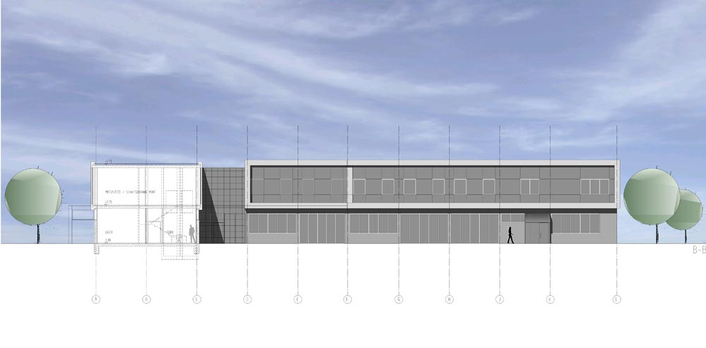 Umbau und Erweiterung Baubüro und Werkstätten F13 + Heizwerk F12