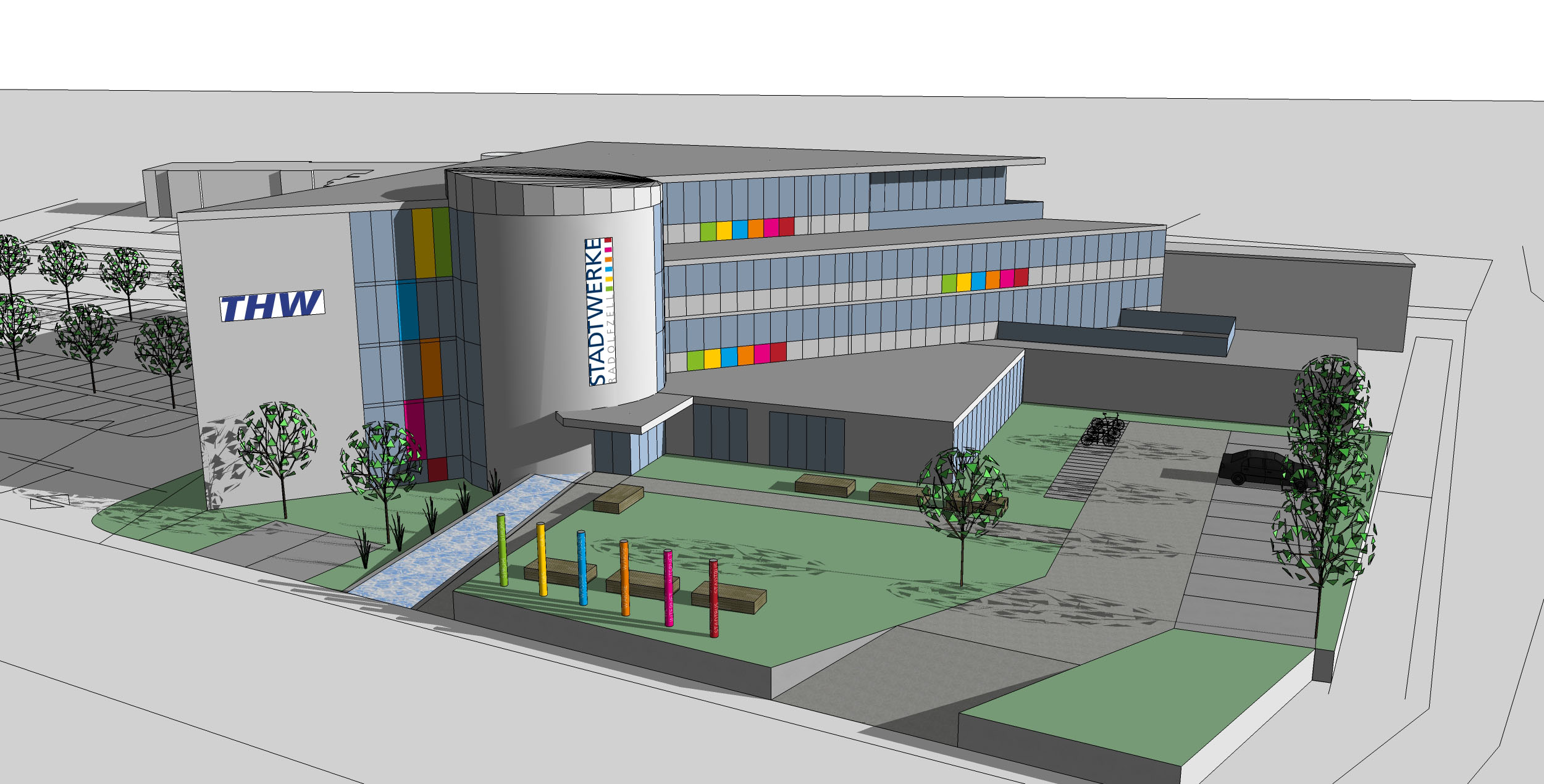 Verwaltungsbau Betriebsgebaeude Kundencenter Radolfzell